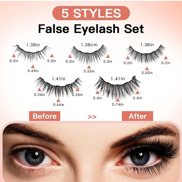 Magnetic Eyelashes and Eyeliner Set (5pair set) - Picture 5 of 6